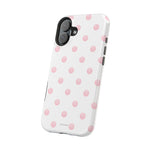 Pink Polka Dot Impact-Resistant Phone Case | MagSafe