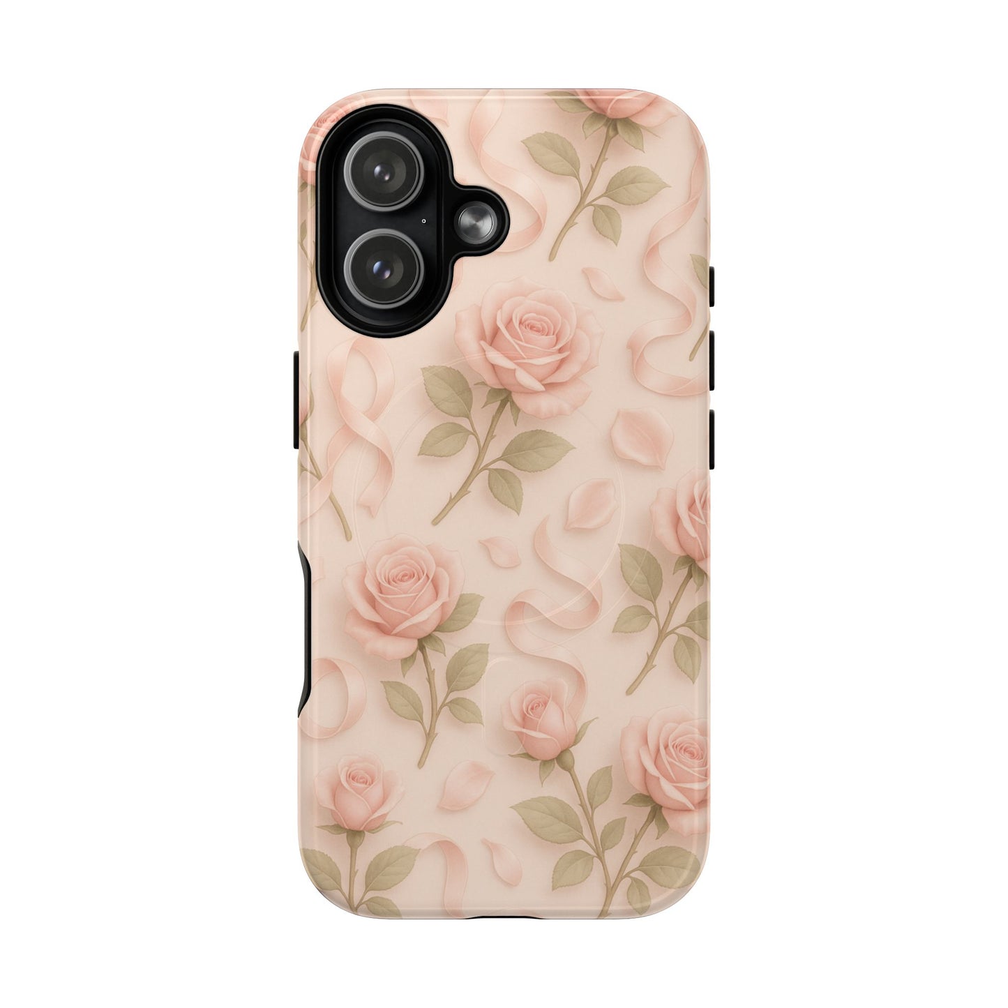 Blush Roses and Ribbons 3D iPhone Case | MagSafe