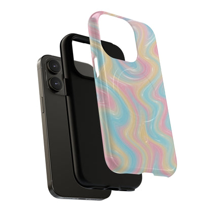 Rainbow Marble Swirl iPhone Case with MagSafe