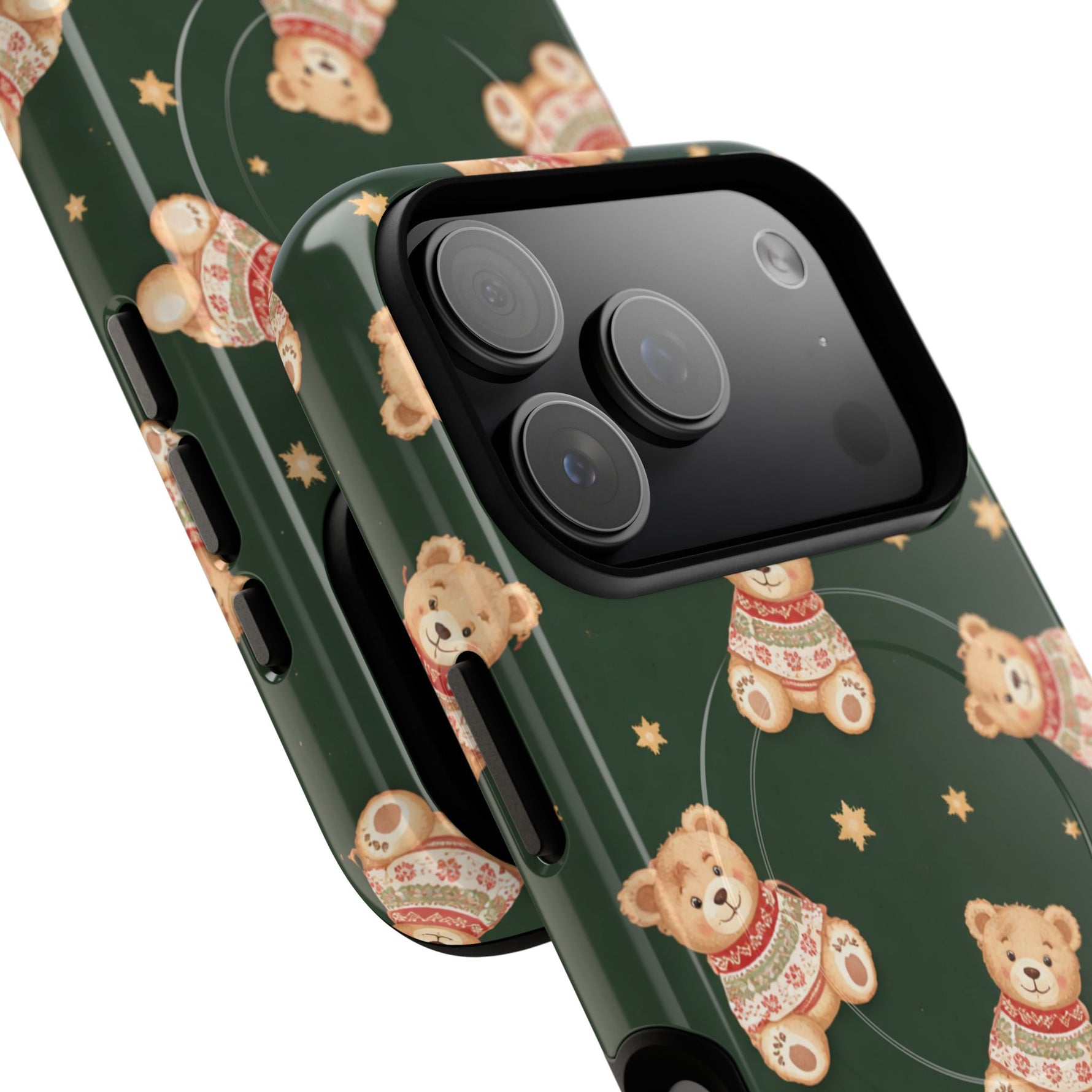 Funda para iPhone con diseño de osito de peluche y corazón (con MagSafe)