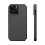 Charcoal Ink Black Solid Color Impact-Resistant iPhone Case | Slim Shockproof Magsafe-Compatible