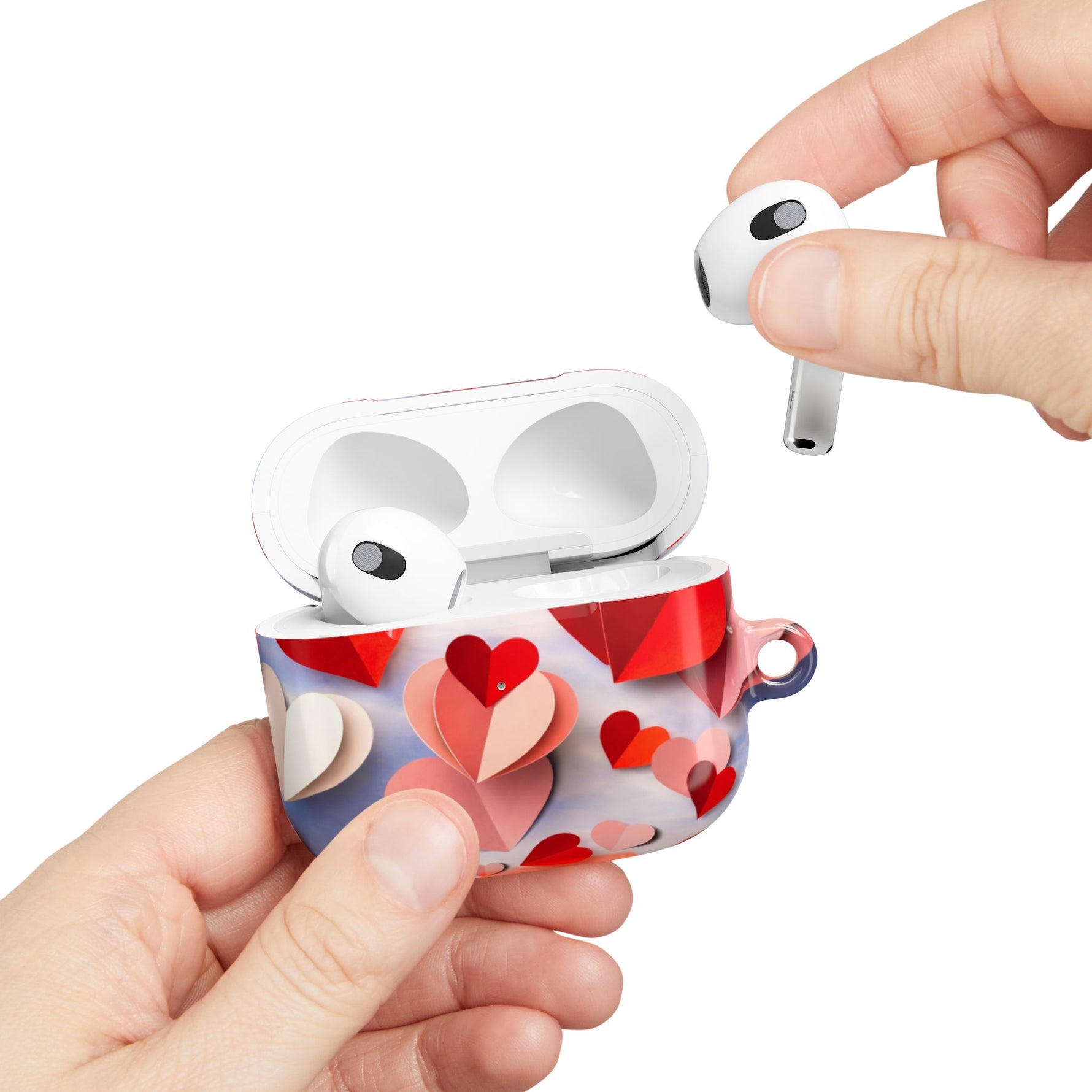 AirPod Case | 3D Paper Hearts Valentine Protective AirPods Case