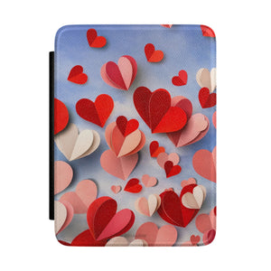 Kindle Case — 3D Paper Hearts Valentine E-Reader Cover - Colorsoft / Paperwhite (7”) 12 Gen. (2024-2025) - Shamo's