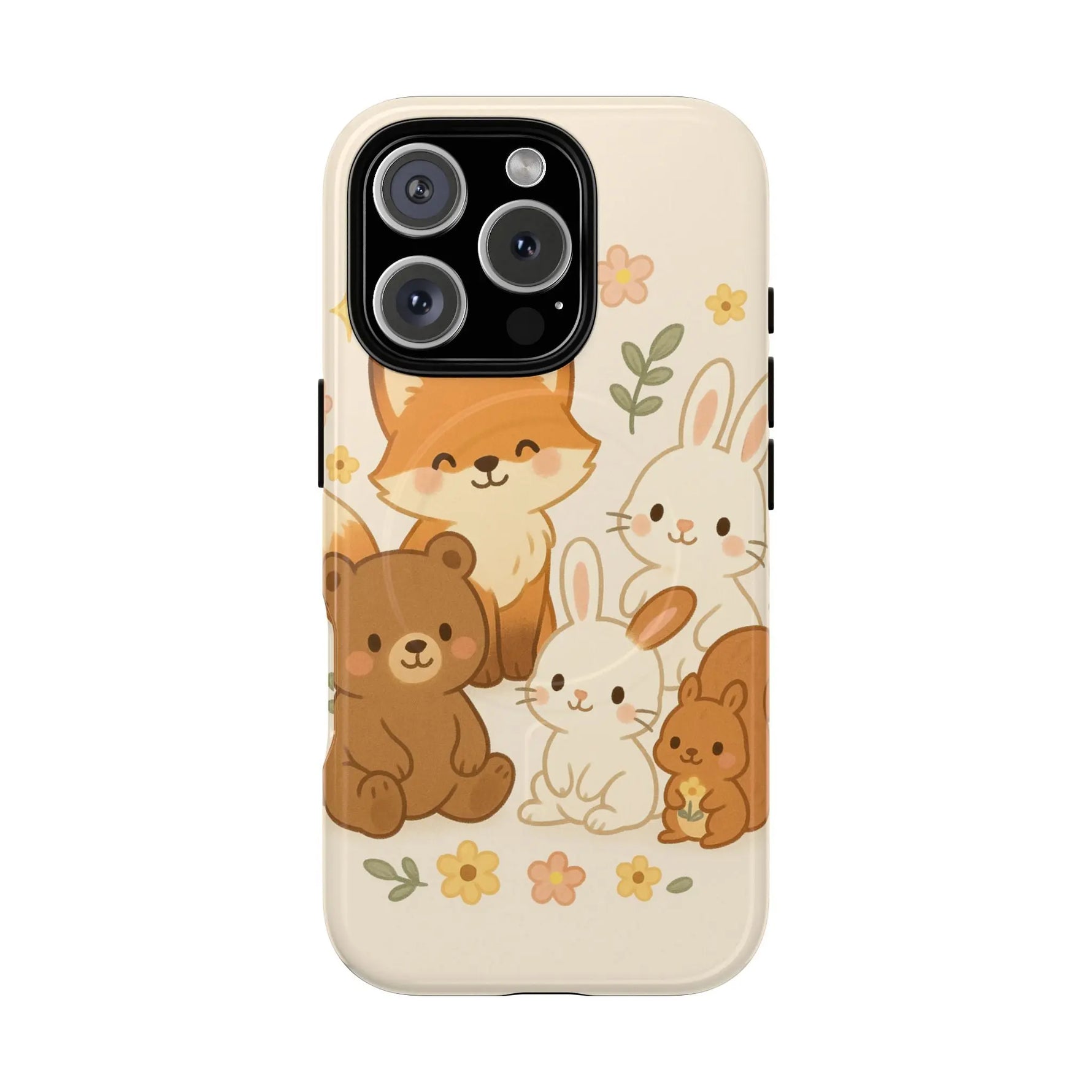 Forest Friends iPhone Case — Fox, Bear & Bunny Design. with MagSafe - Shamo's