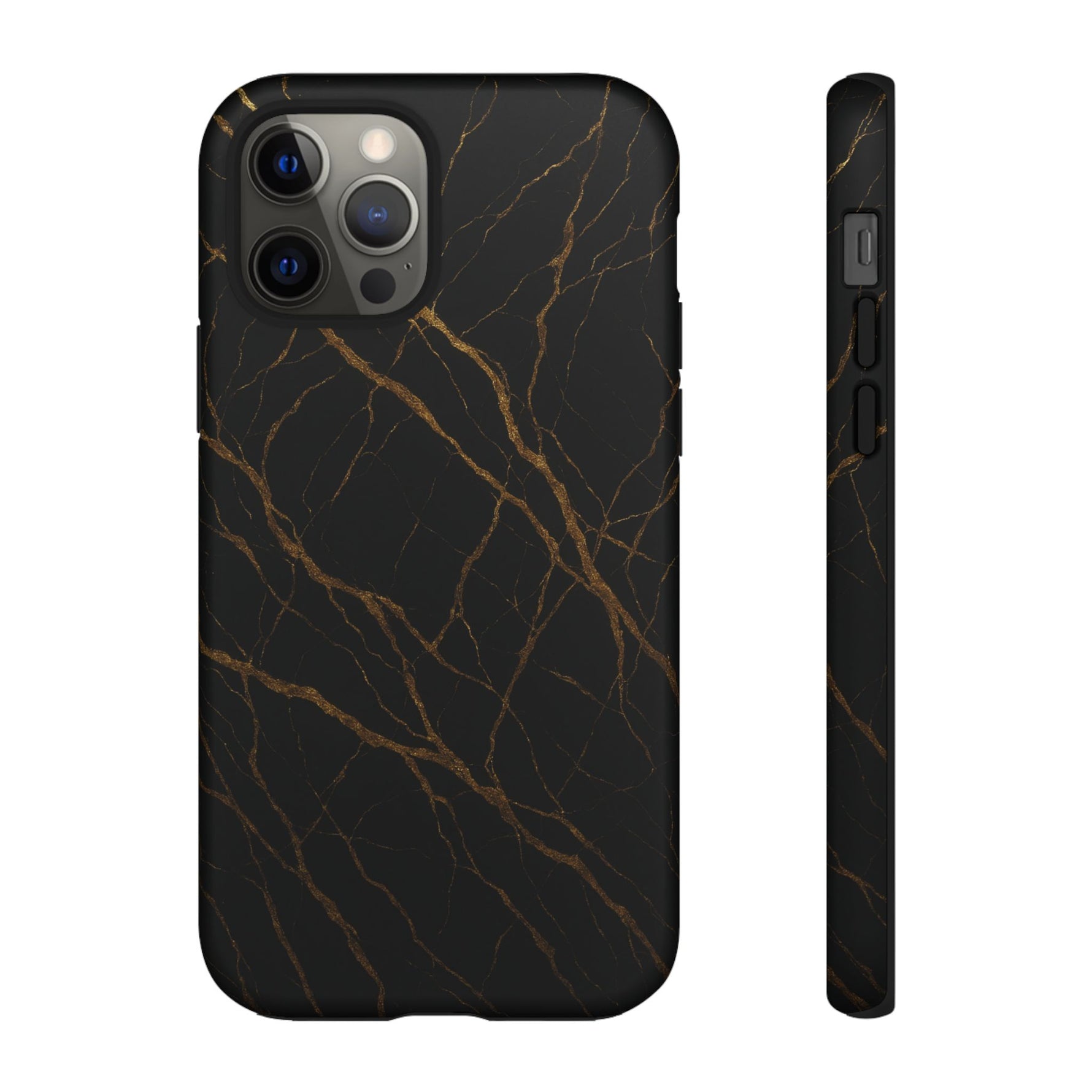 Black Marble Tough iPhone Case - Shamo's