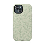 Sage Botanical Leaves Floral iPhone Case | MagSafe - Shamo's
