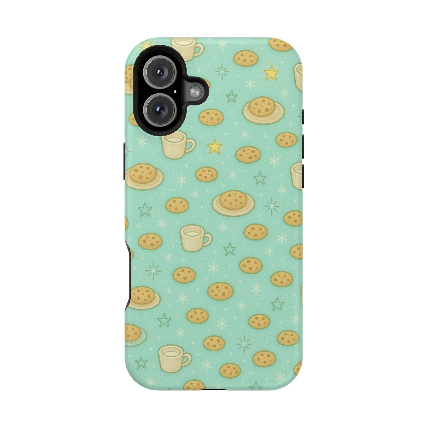 Cookie & Coffee Pattern Tough iPhone Case — Impact-Resistant