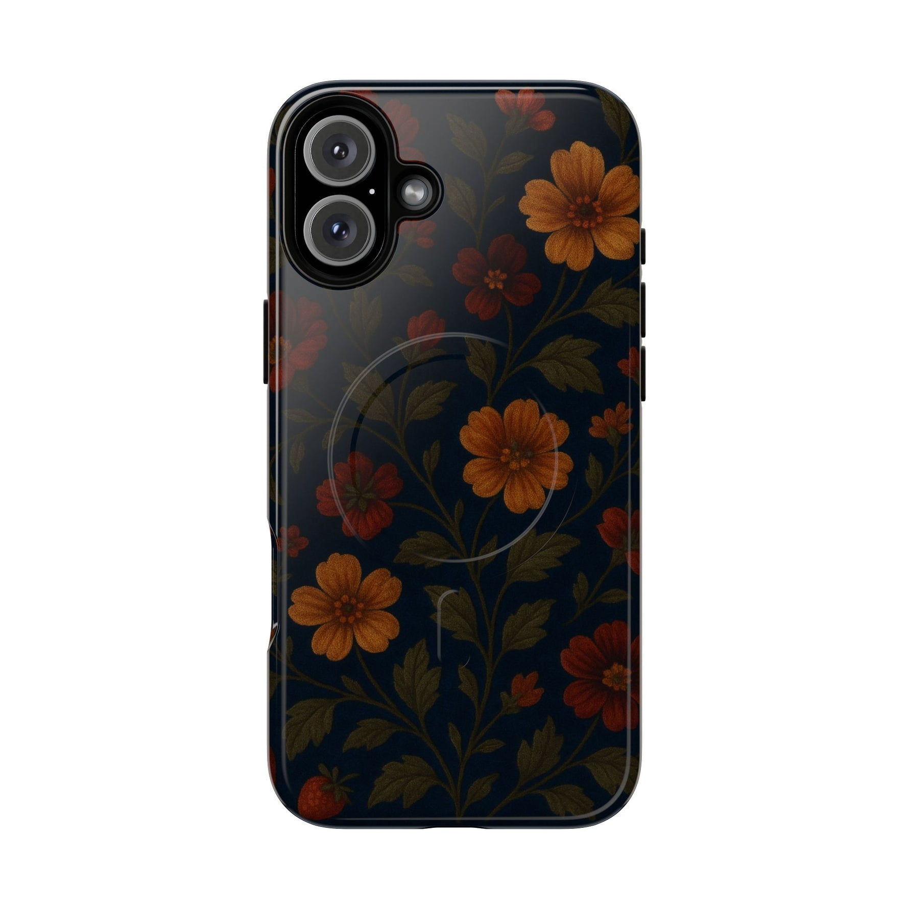 Floral Night Velvet iPhone Case - Works with MagSafe - Shamo's