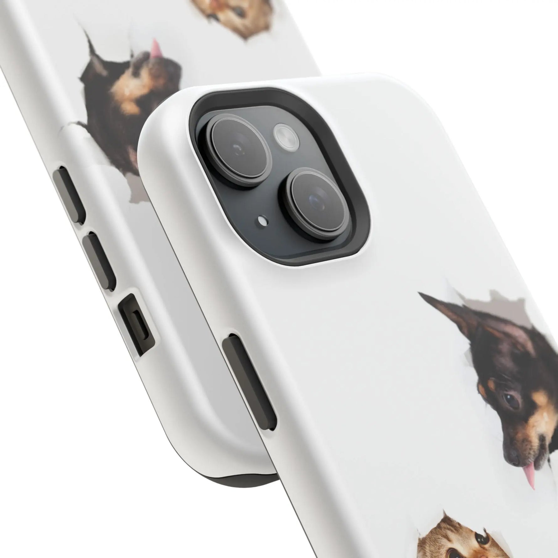 Impact-Resistant Cases with a cat and a dog - Shamo's