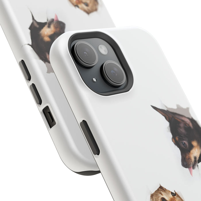 Impact-Resistant Cases with a cat and a dog