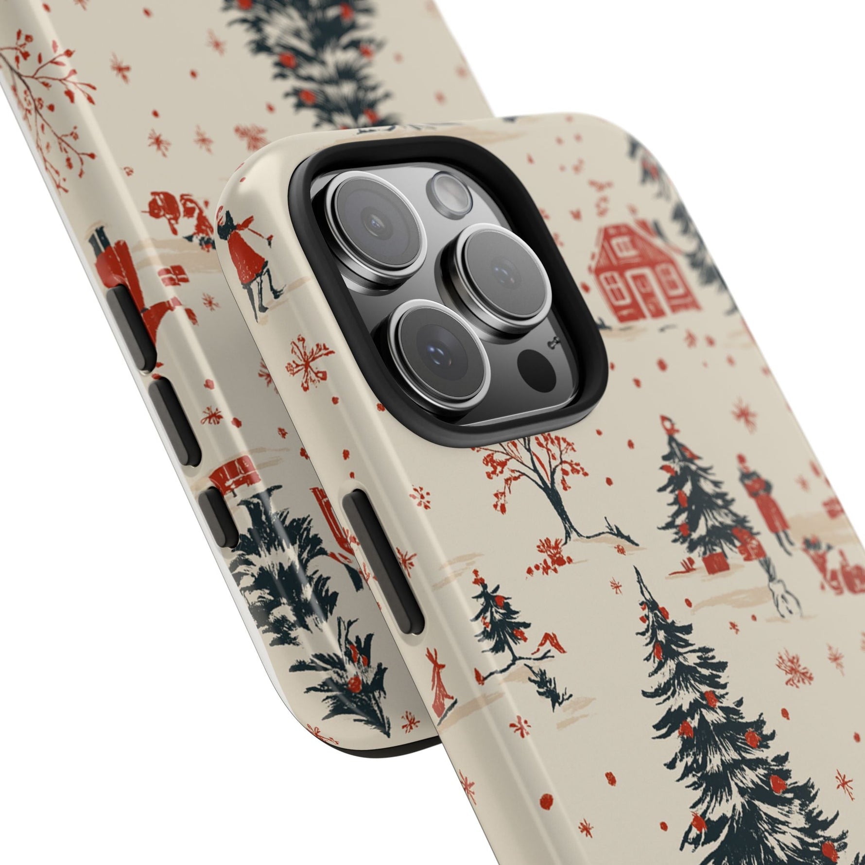 Winter Village Holiday Tough iPhone Case — Vintage Holidays & Snow Scene  Shamo's