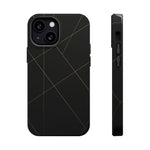 Black Geometric Design iPhone Case | MagSafe  Shamo's iPhone 13 Mini / Matte