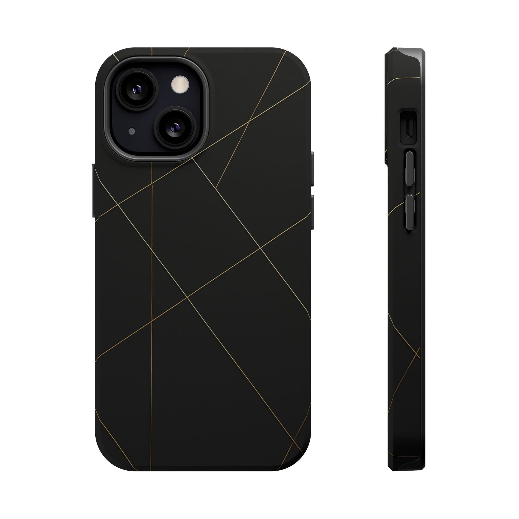 Black Geometric Design iPhone Case | MagSafe  Shamo's iPhone 13 Mini / Matte
