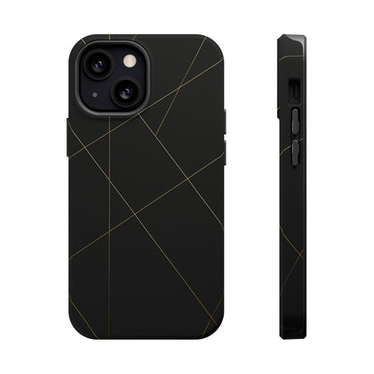 Black Geometric Design iPhone Case | MagSafe  Shamo's iPhone 13 Mini / Matte