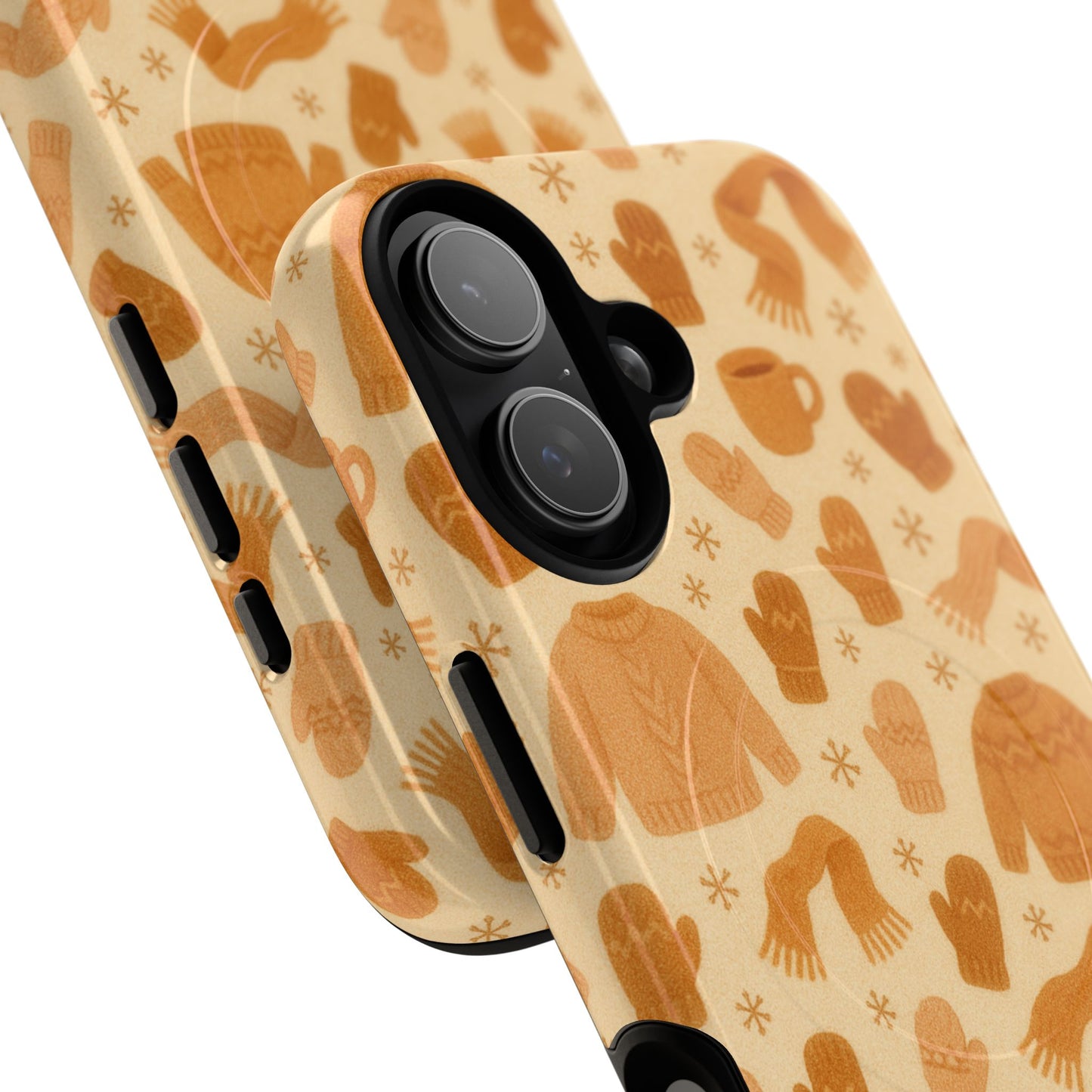 Cozy Winter Sweaters Holidays iPhone Case — Warm Knit Pattern with MagSafe