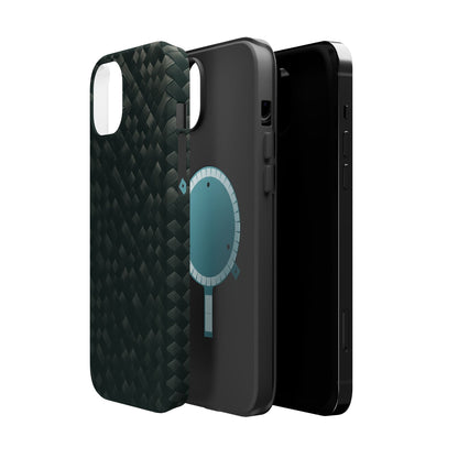 Dark Carbon Fiber Texture Magnetic Impact-Resistant iPhone Case | MagSafe compatible  Shamo's