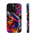 Liquid Aurora MagSafe Phone Case – Colorful Chrome-Effect Swirls | Glossy