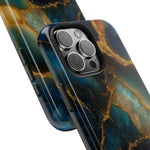 Blue Gold Agate Tough Phone Case Marble Stone Design  Shamo's