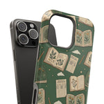 Botanical Journal Pattern iPhone Case | MagSafe Compatible Impact-Resistant Protective Cover