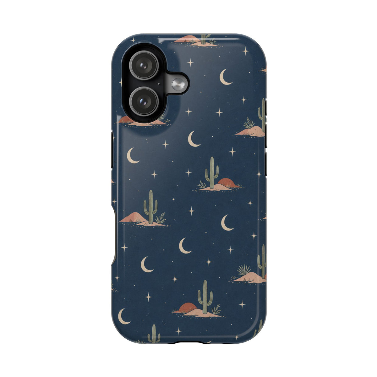 Desert Moon MagSafe Phone Case, glossy iPhone 17, rear view