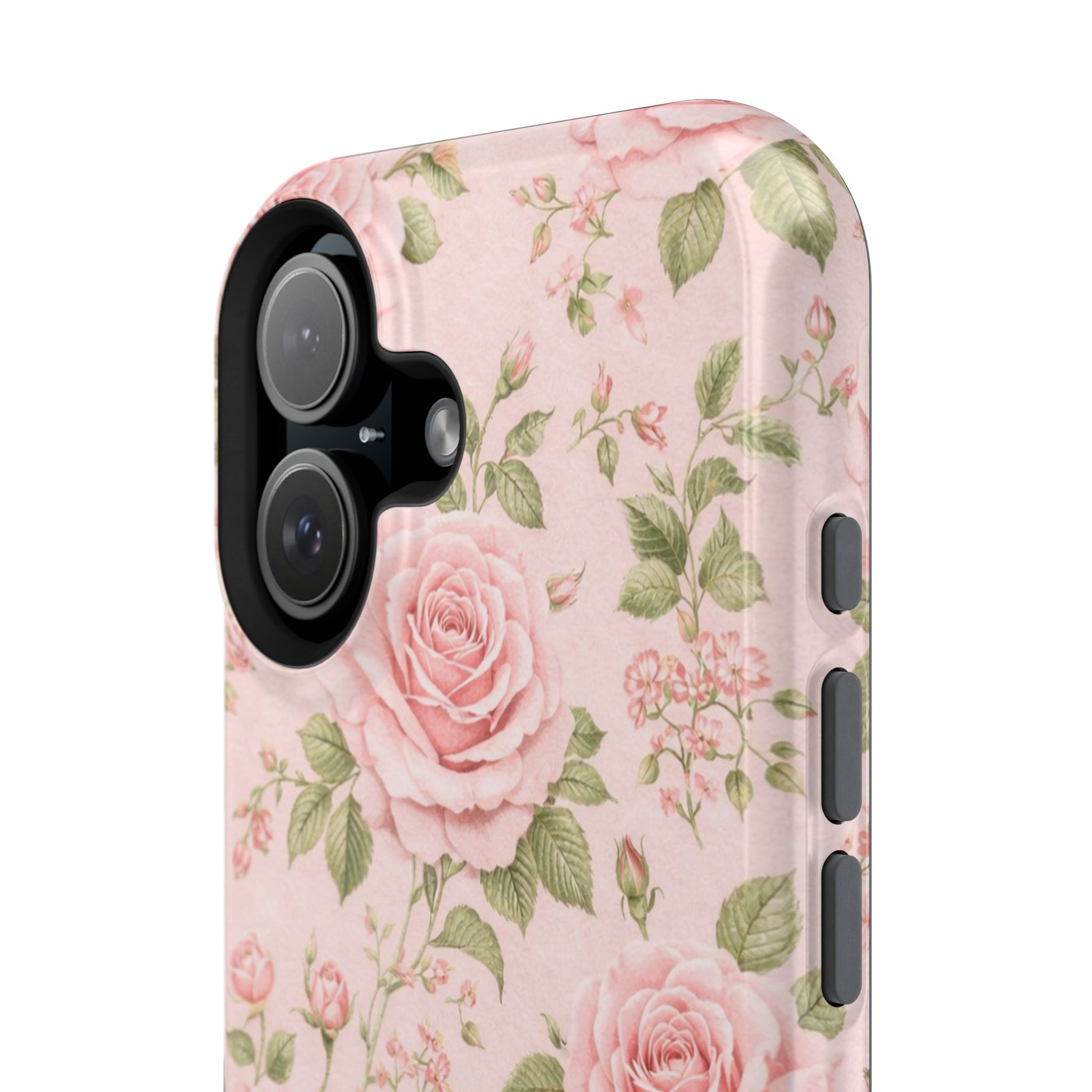 Floral Rose Magnetic Impact-Resistant Phone Case — MagSafe Compatible