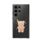 Romantic Teddy Bear Impact-Resistant iPhone Case with Heart Design - Shamo's