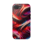 Abstract Red Wave Magnetic Impact-Resistant Phone Case | MagSafe