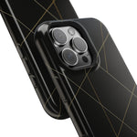 Funda para iPhone con diseño geométrico negro | MagSafe