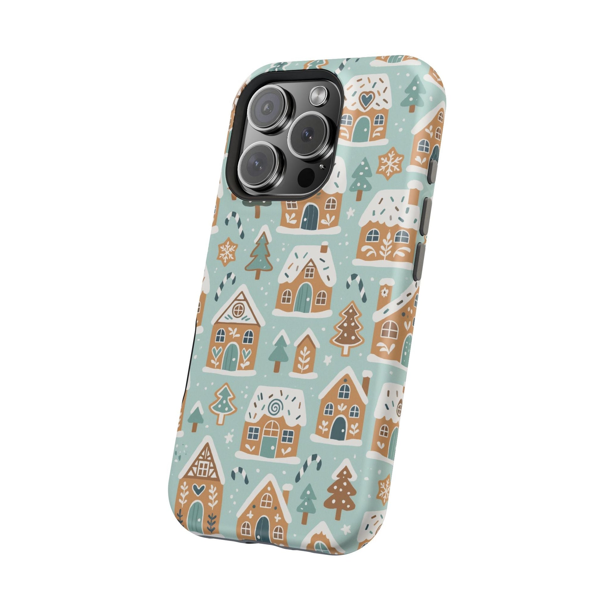Winter Gingerbread Village Holiday Theme iPhone Case with MagSafe compatibility  Shamo's
