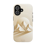 Minimalist Mountain Abstract Landscape iPhone Case with MagSafe Compatibility