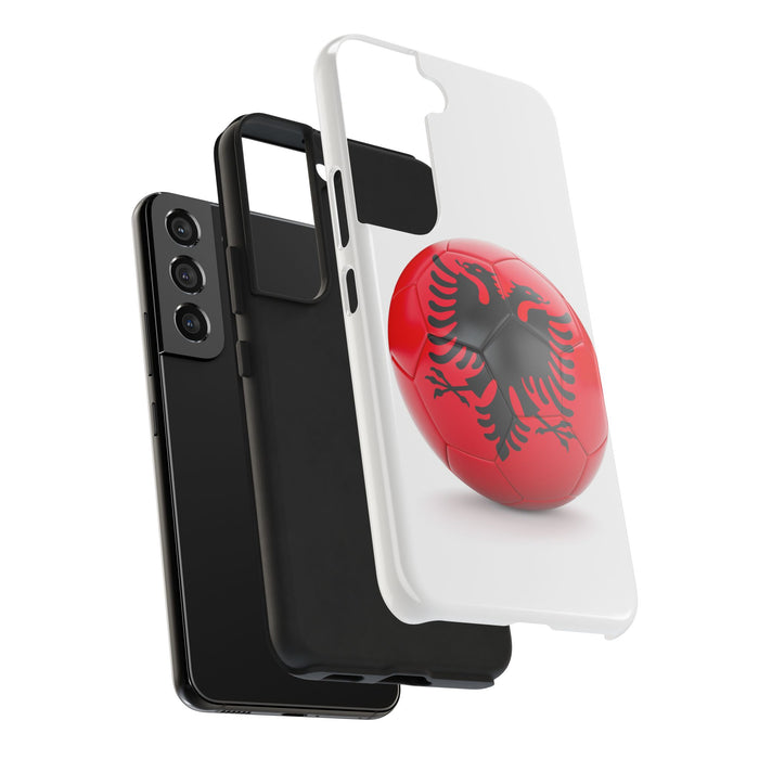 Tough Phone Cases with Albanian soccer flag