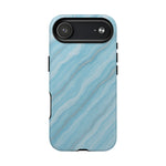 Sky Blue Marble iPhone Case with MagSafe - Shamo's