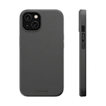 Charcoal Ink Black Solid Color Impact-Resistant iPhone Case | Slim Shockproof Magsafe-Compatible