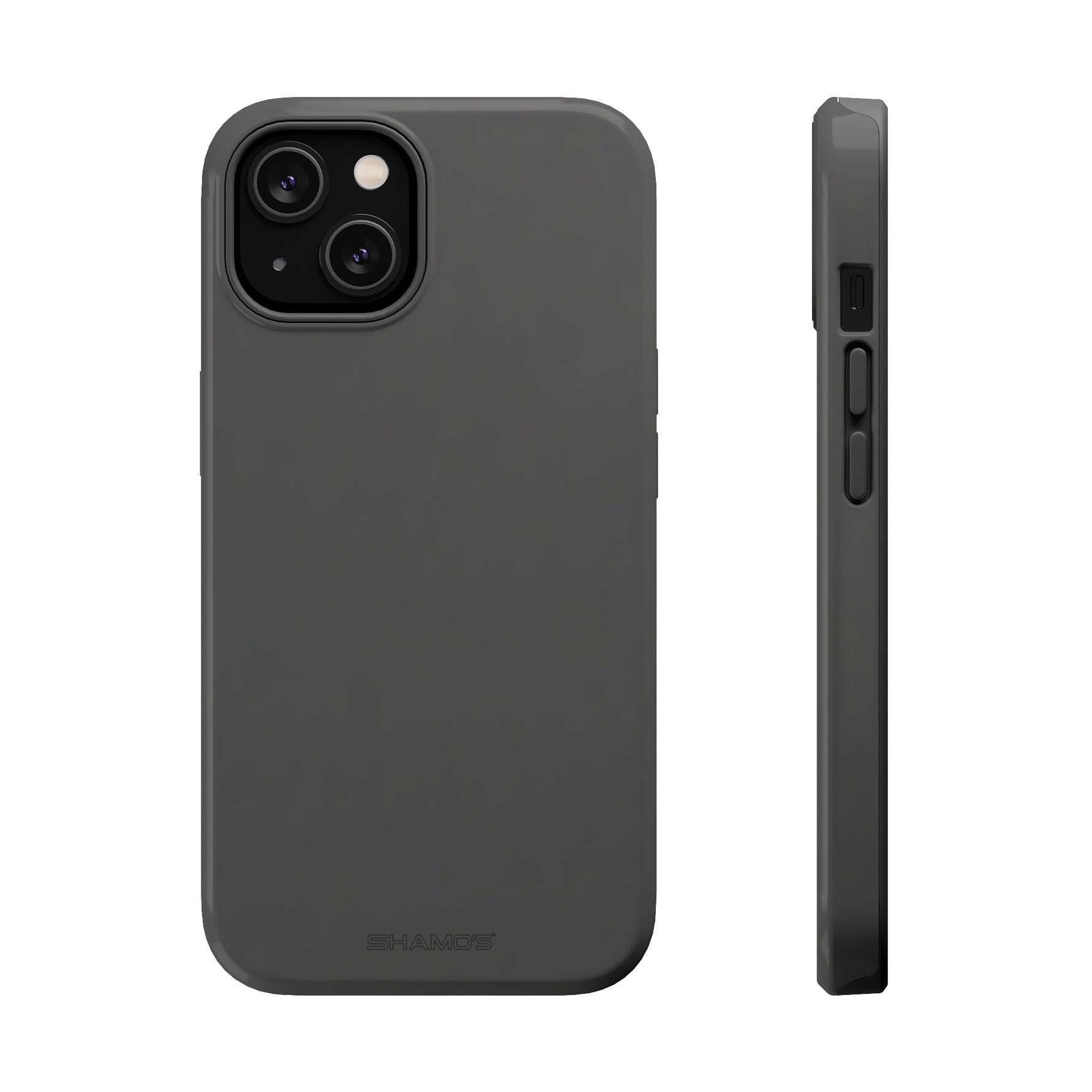 Charcoal Ink Black Solid Color Impact-Resistant iPhone Case | Slim Shockproof Magsafe-Compatible