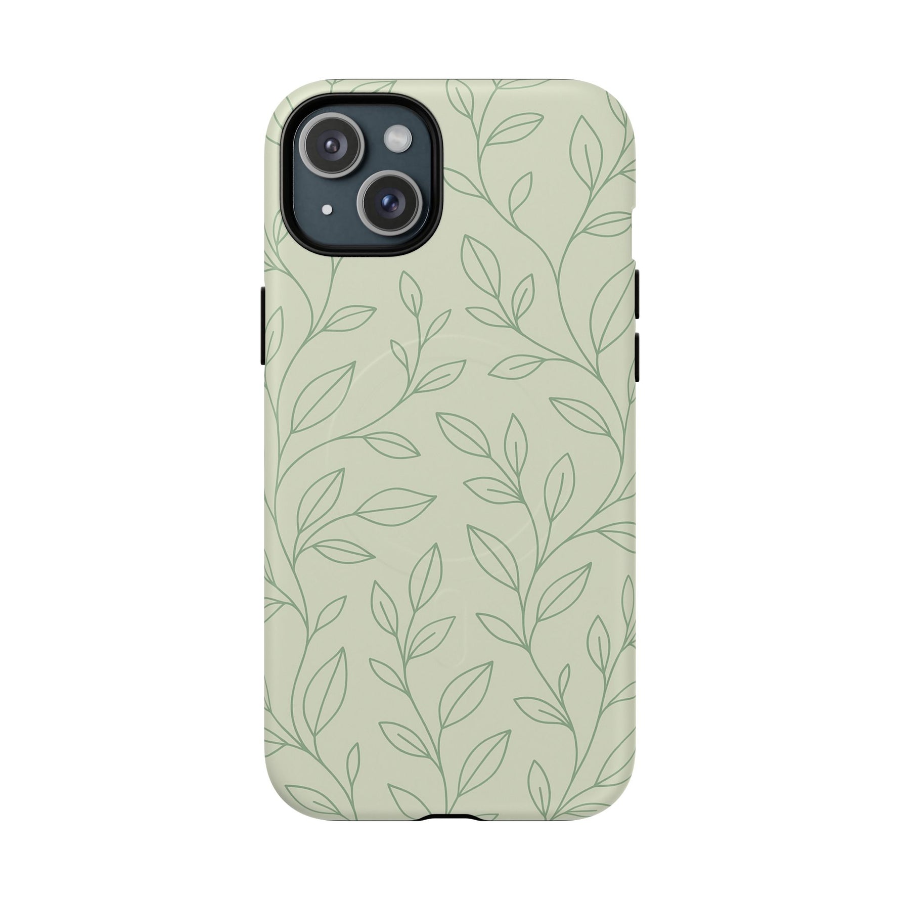 Sage Botanical Leaves Floral iPhone Case | MagSafe - Shamo's