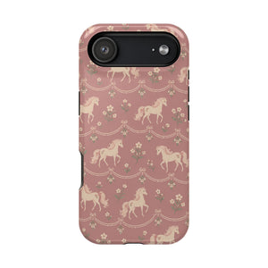 Rose Ponies MagSafe Phone Case, glossy iPhone 17 Air, rear view