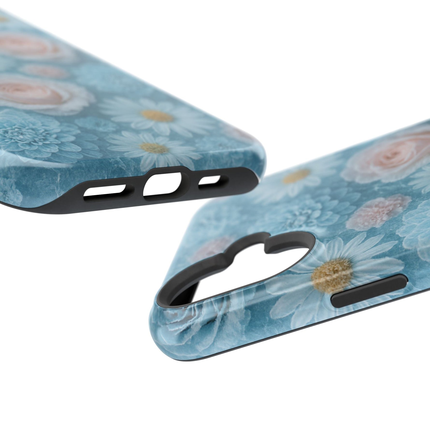 Frozen Floral Rose & Daisy Impact iPhone Case | MagSafe compatible  Shamo's