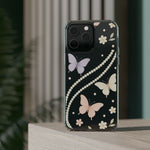 Butterfly Pearl Impact-Resistant Clear iPhone Case  Shamo's