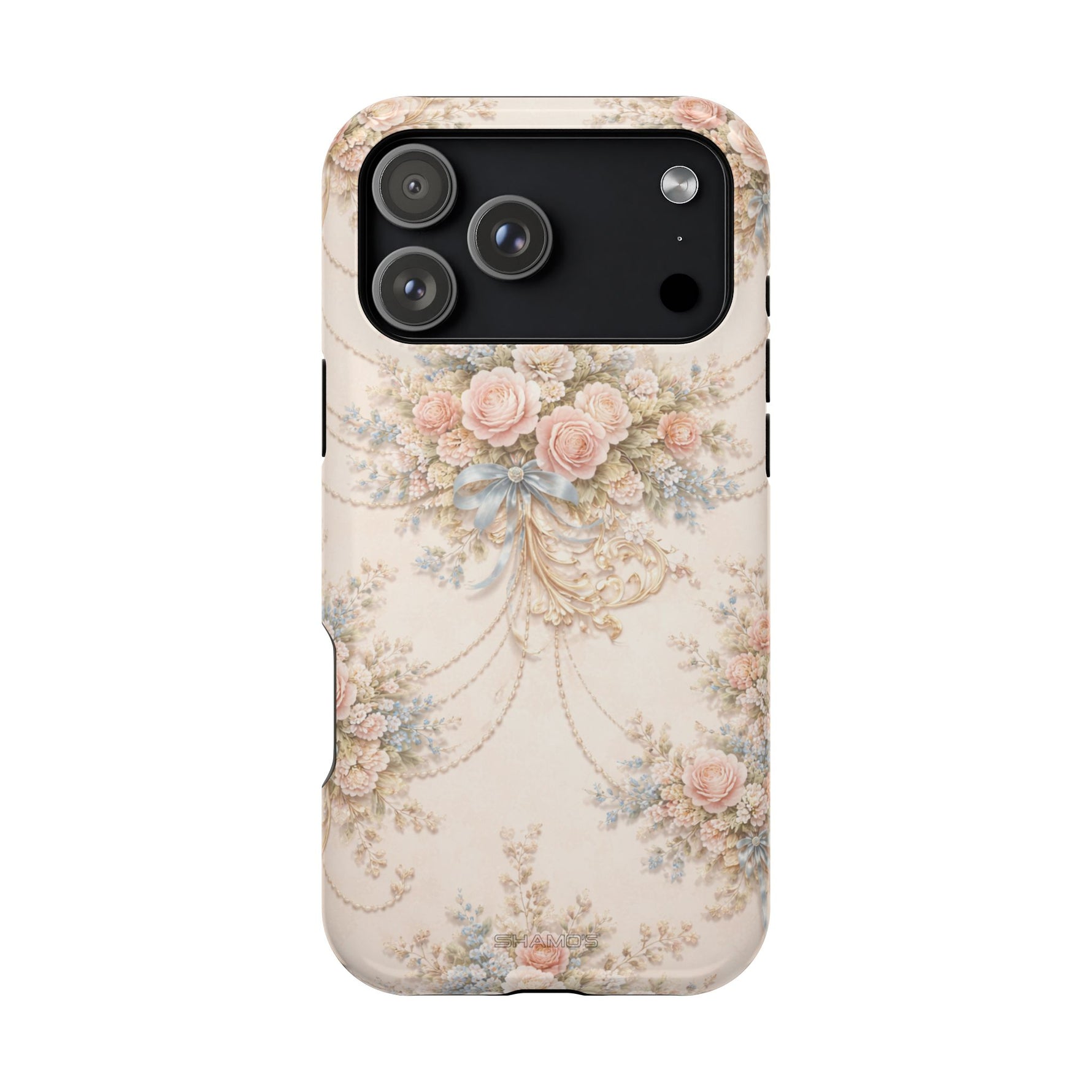 Floral Vintage Rose Phone Case, MagSafe Impact-Resistant - iPhone 17 Pro Max / Glossy - Shamo's