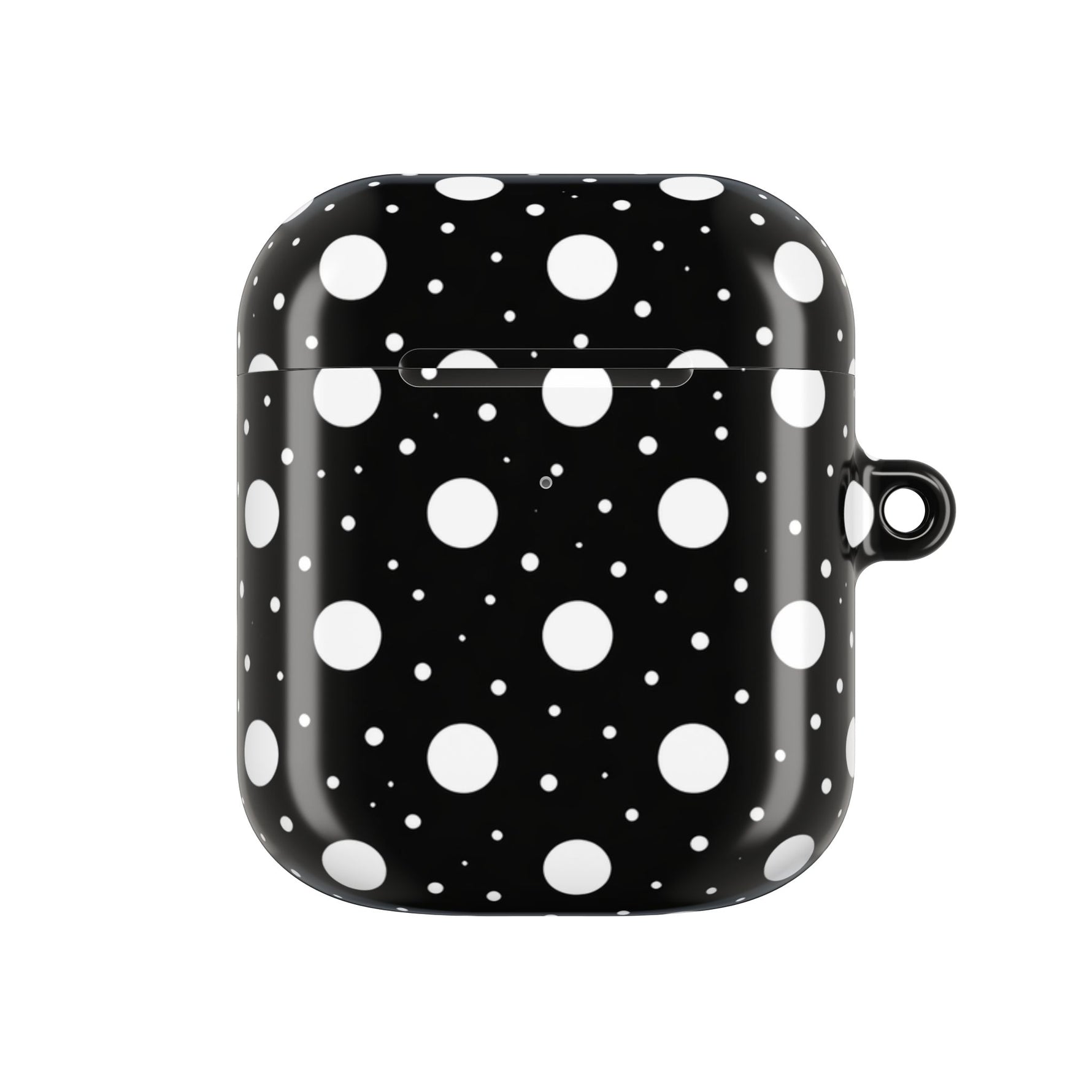 Polka Dot AirPod Case – Black & White Retro Spot Protective Cover