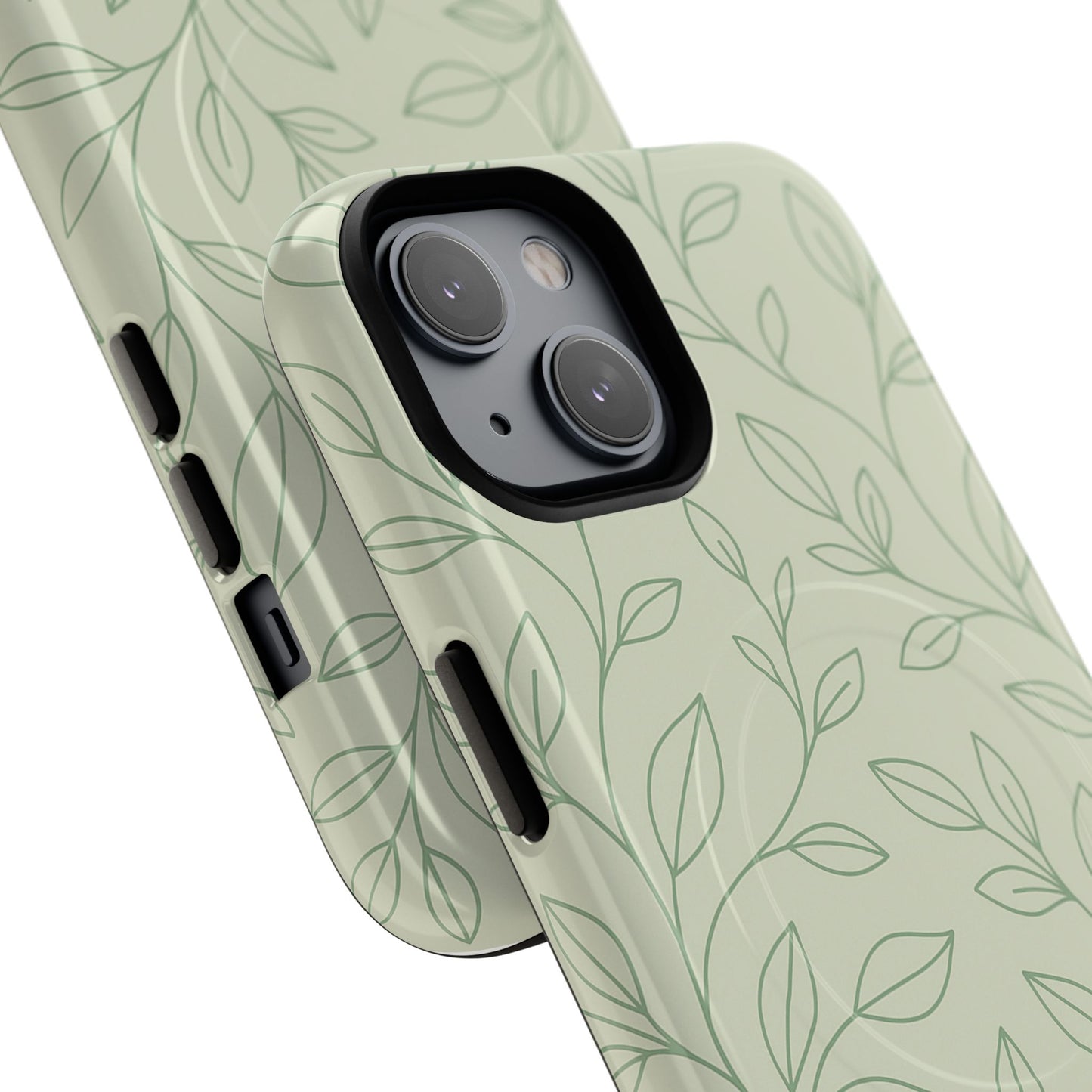 Sage Botanical Leaves Floral iPhone Case | MagSafe