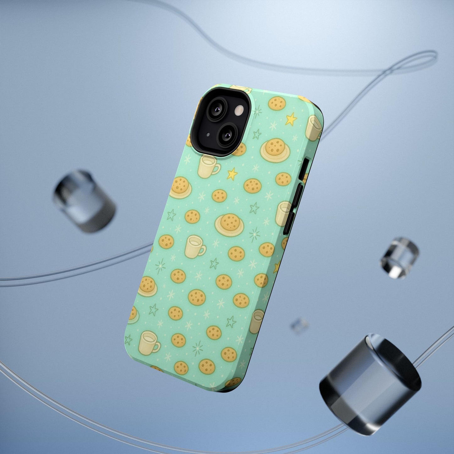Cookie & Coffee Pattern Tough iPhone Case — Impact-Resistant