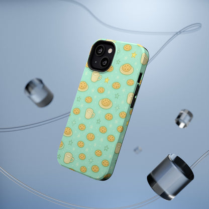 Cookie & Coffee Pattern Tough iPhone Case — Impact-Resistant