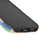 Funda de teléfono resistente a impactos con efecto cascada de colores Rainbow Daisy
