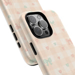 Sweet Pastel Checkered Bows Case for iPhone | MagSafe - Shamo's