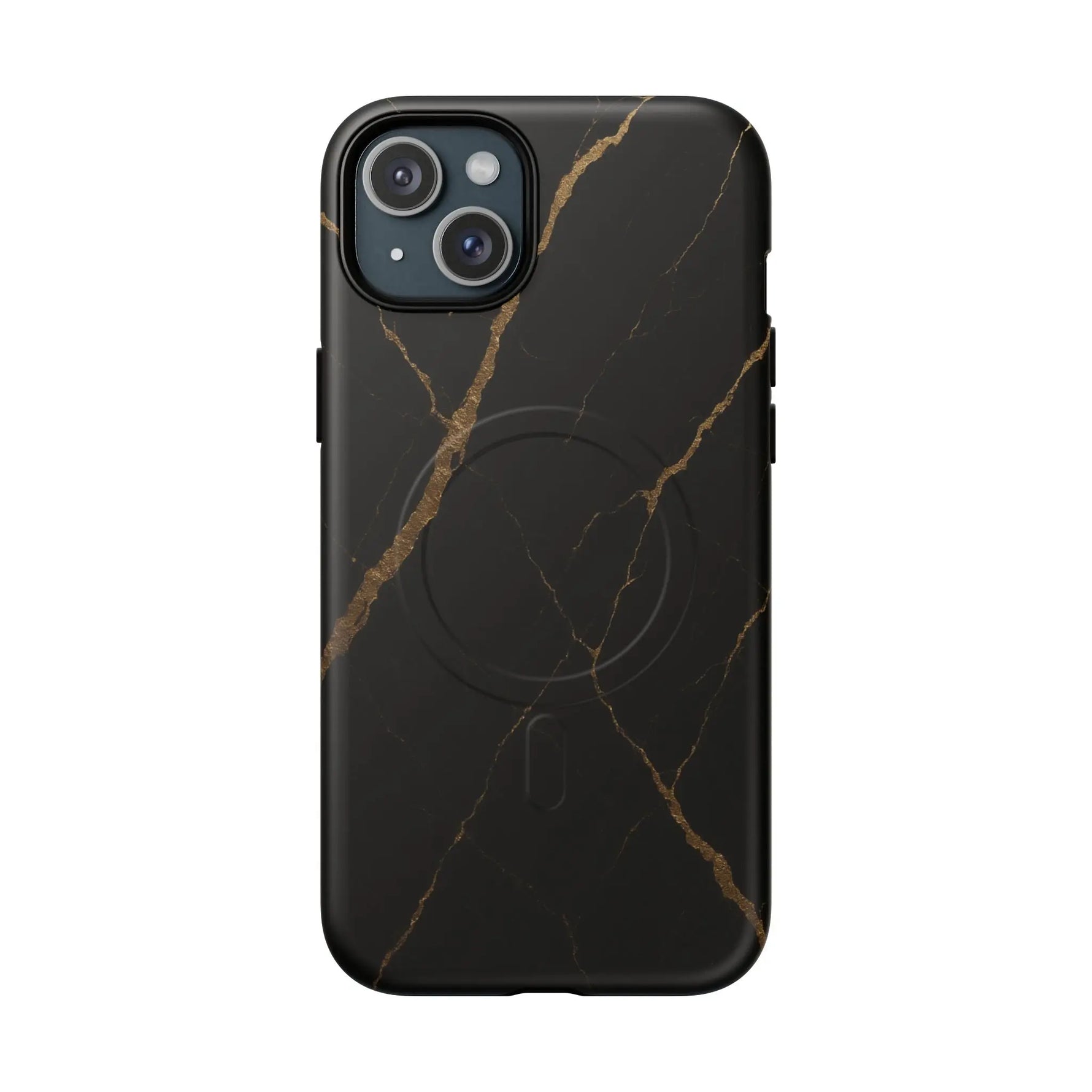 Black & Gold Marble iPhone Case with MagSafe - Shamo's