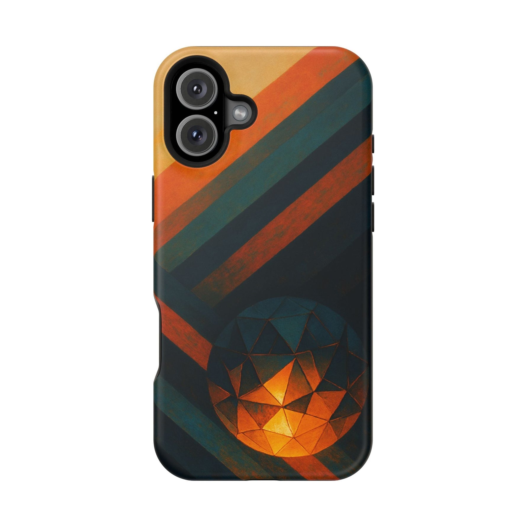 “Geometry of Becoming” Abstract iPhone MagSafe Case — Magnetic Impact-Resistant  Shamo's iPhone 16 Plus / Matte