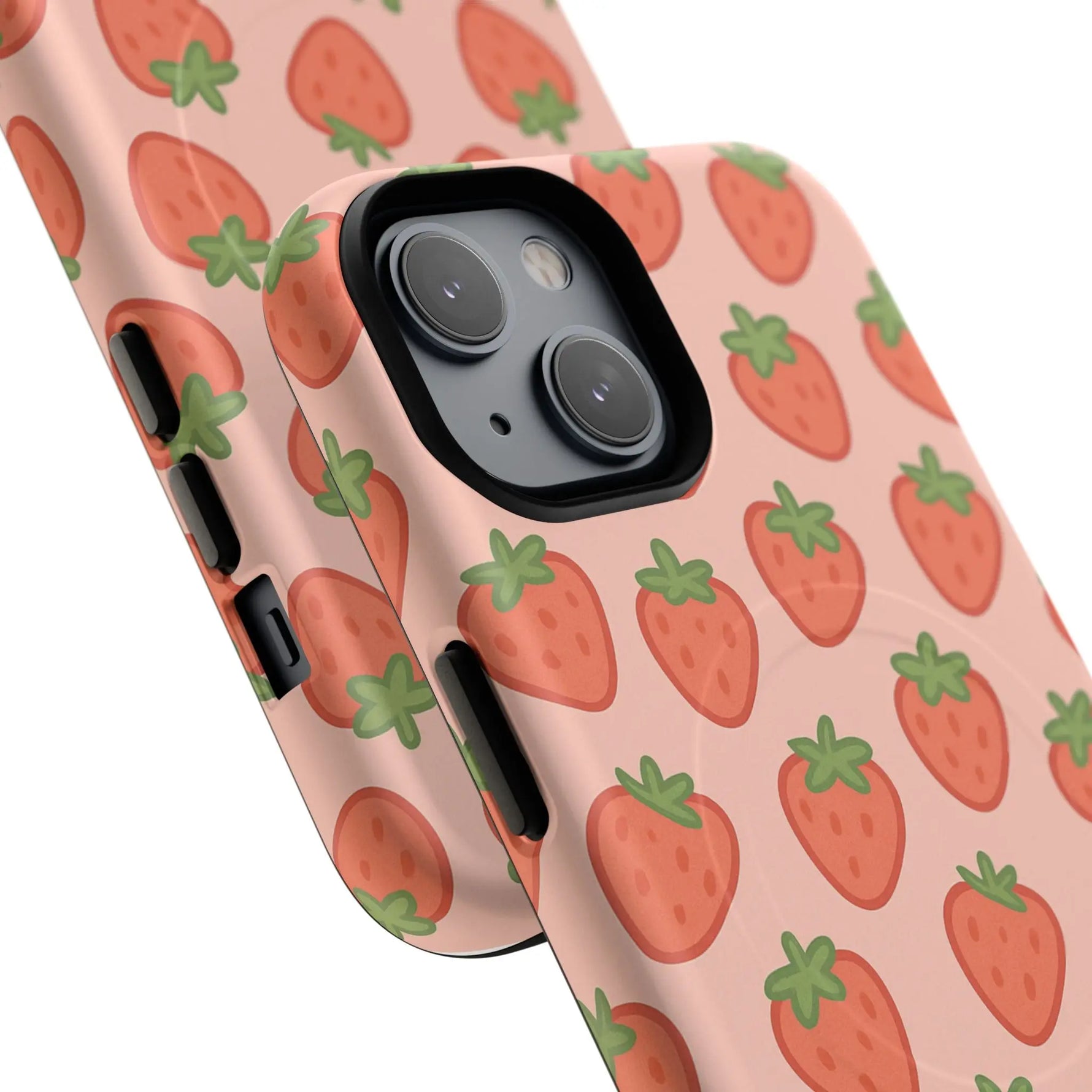 Strawberry Pattern Magnetic Phone Case | Berry Sweet Love - Shamo's