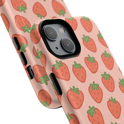 Strawberry Pattern Magnetic Phone Case | Berry Sweet Love