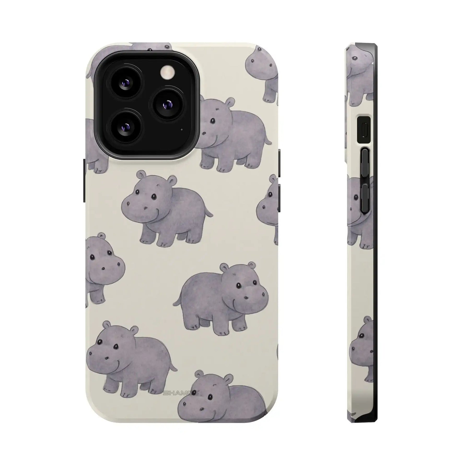 Cute Tiny Hippo Magnetic Impact-Resistant Phone Case